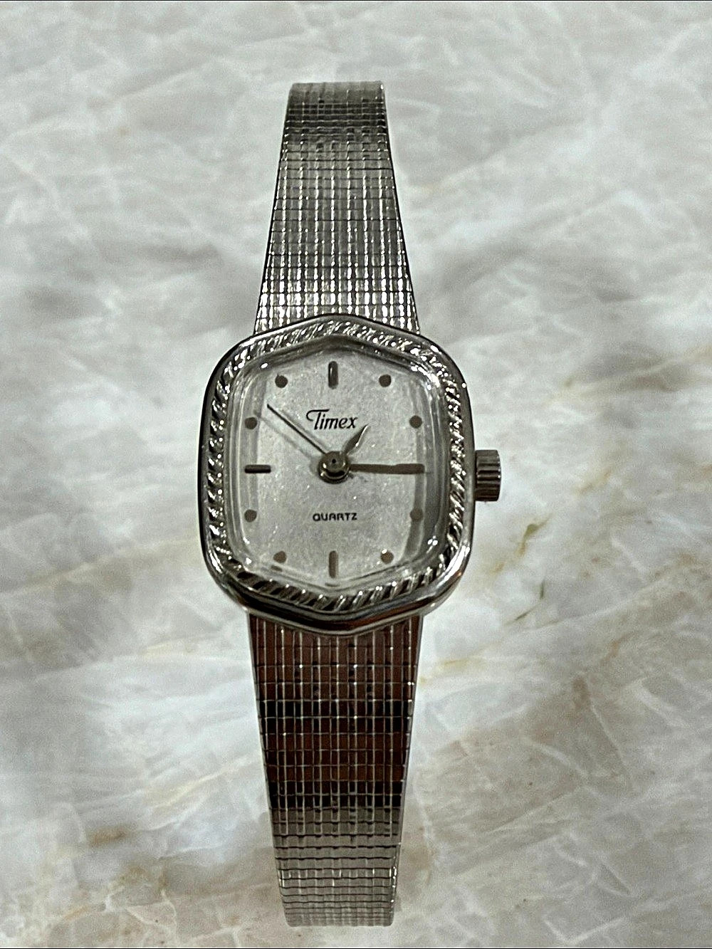 Timex Silver Watch with Mesh Band